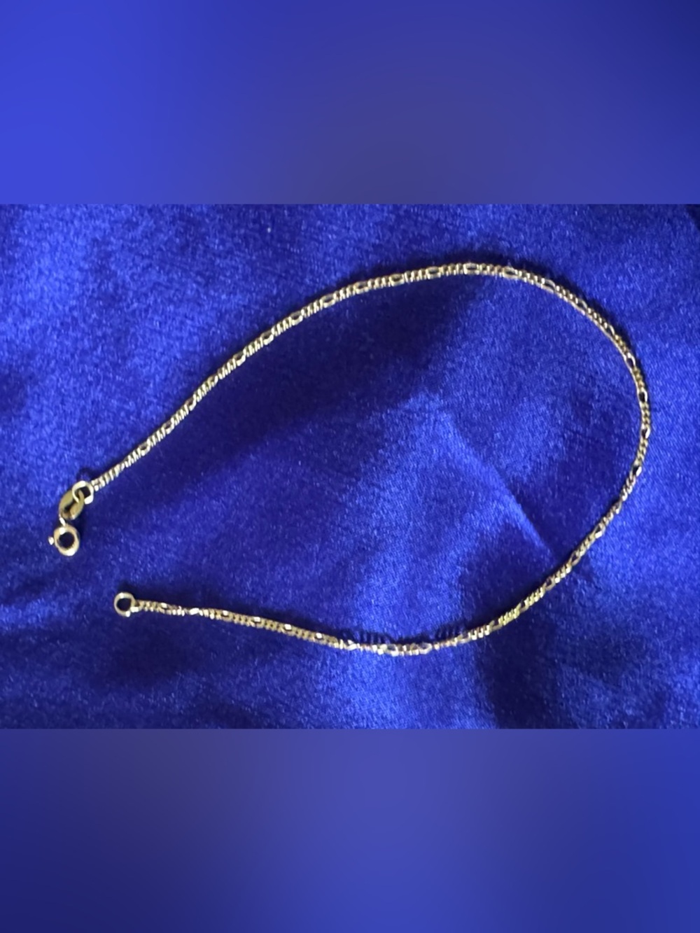 14k solid gold chain bracelet 7 in. Made in Italy - Picture 6 of 7